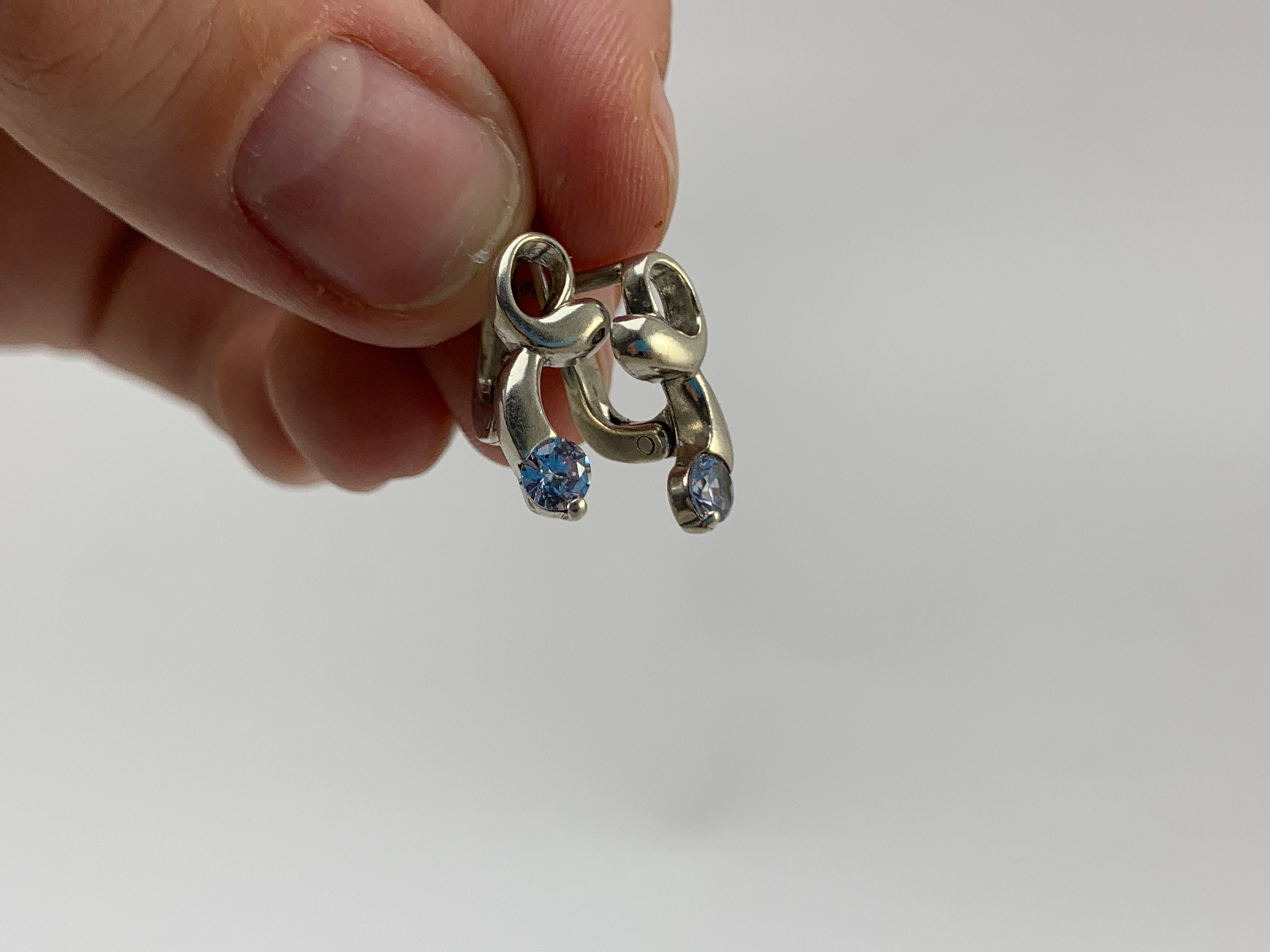Vintage Pair Of Silver 925 Earrings