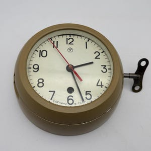 Vintage USSR Submarine Navy Ship Wall Clock