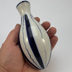 Vintage Gzhel UdSSR Porzellan Vase mit Wandhalterung