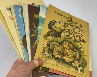 Set Van 10 Vintage Boeken Voor Kinderen Over Dieren