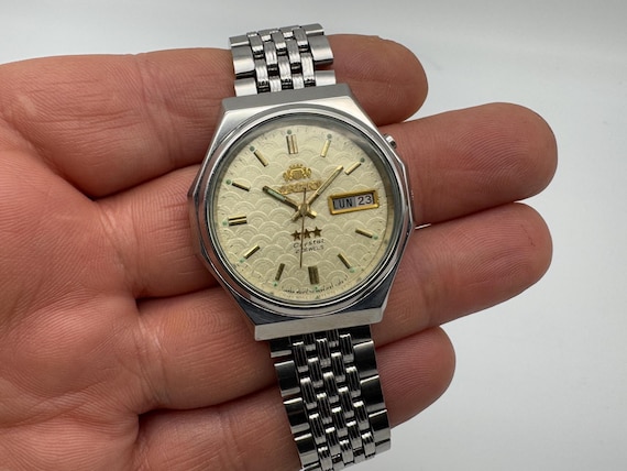 ORIENT crystal 21JEWELS 腕時計 em4j-co Vintage Orient Crystal 21 Jewel Automatic Day/Date Watch | eBay
