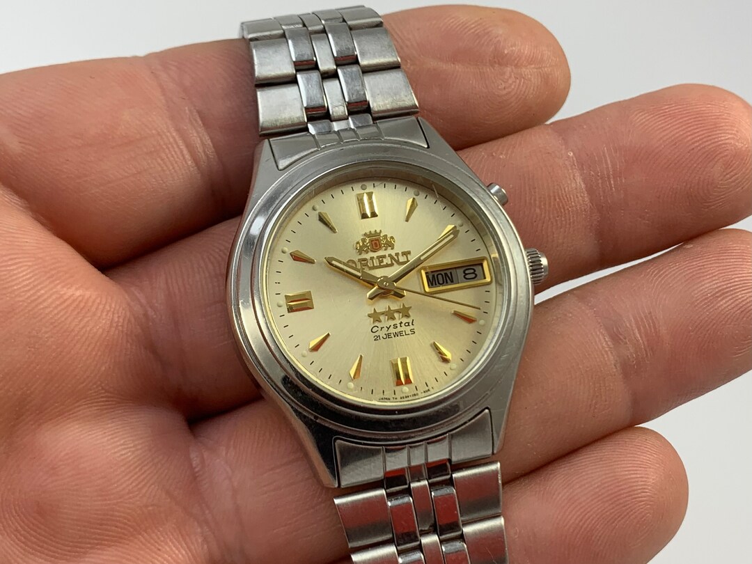Orient Wrist Watch Crystal 21 Jewels Etsy