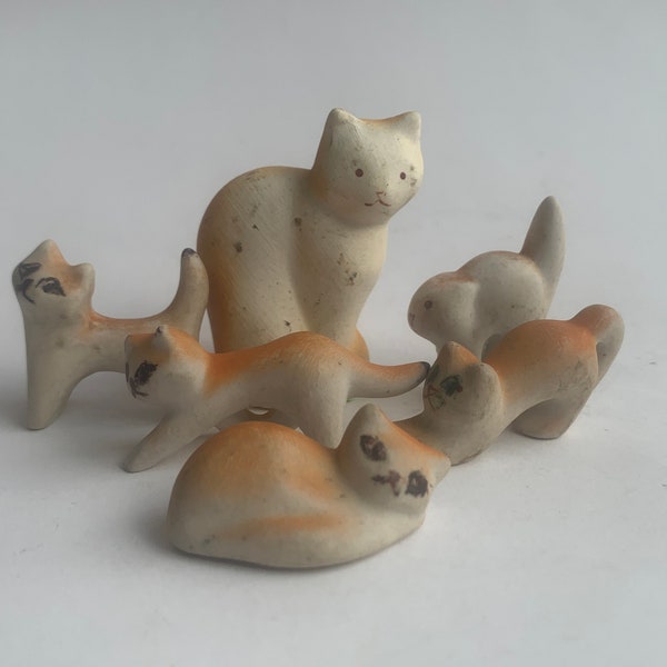Vintage USSR Cats Porcelain Figurines