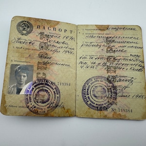 Vintage USSR Document Passport Of USSR