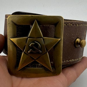 Vintage USSR Officer&#39;s Military Belt From WW2