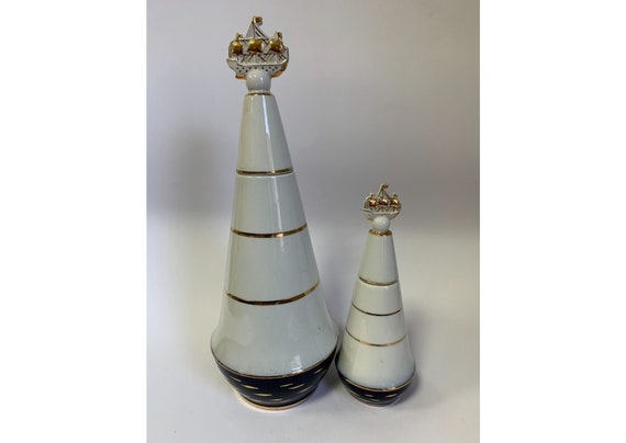 ヴィンテージ　ロシア　ロモノーソフ　磁器　デキャンタ ヴィンテージ ロシア ロモノーソフ 磁器 デキャンタ