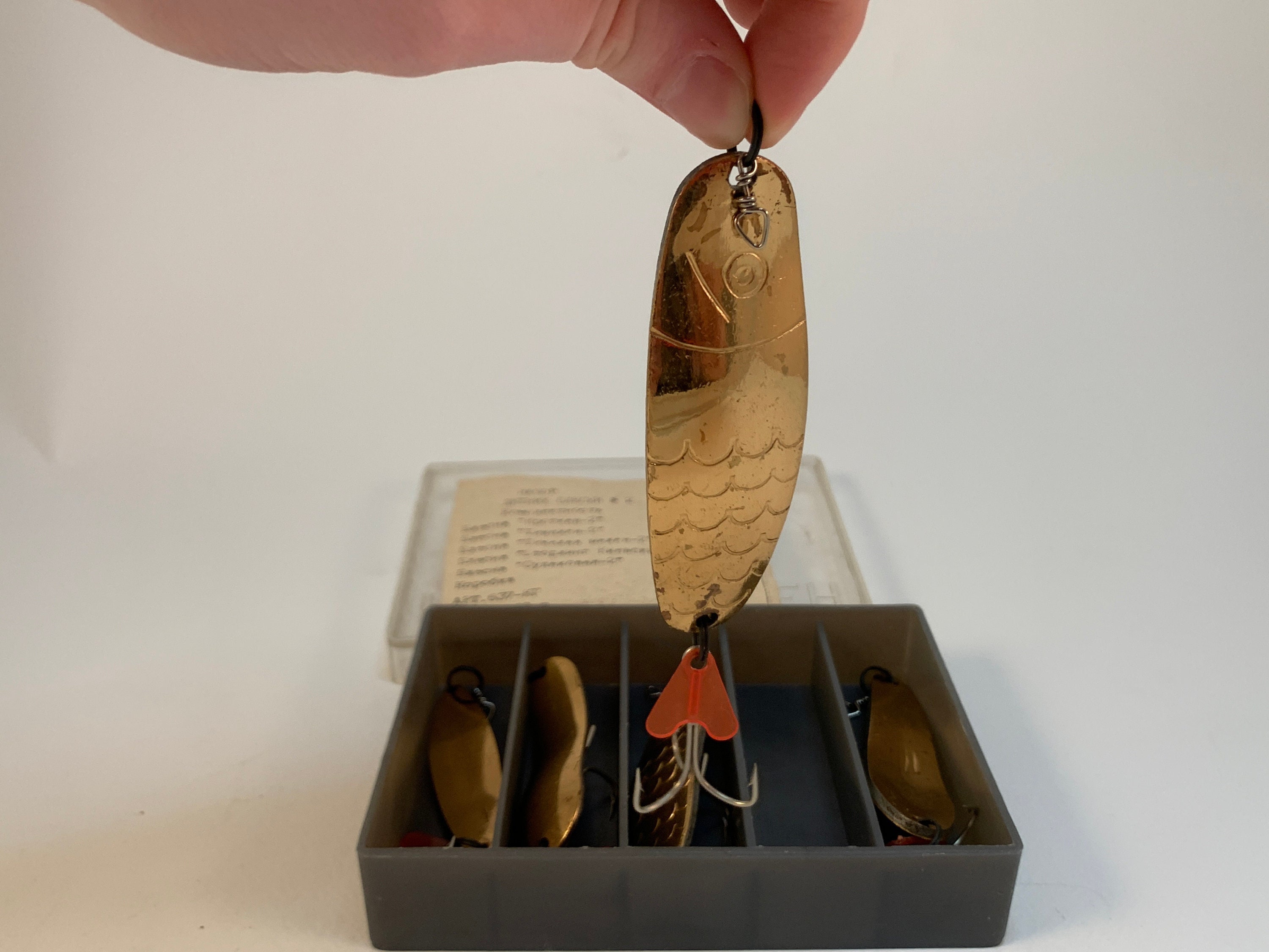 Buy Vintage Set of 5 Fishing Lures With Original Box and Paper Online in  India 