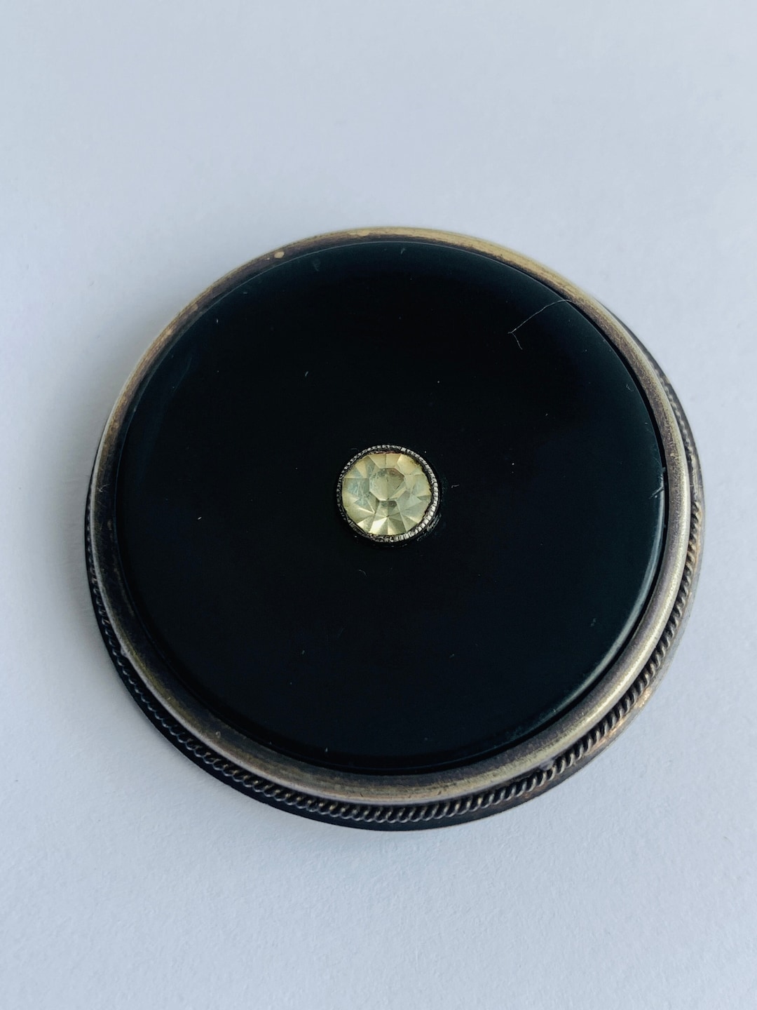 Bague Vintage Russe 6 Carats Zircone Cubique Ronde 12mm - Bijou Fantaisie Blanc Brillant