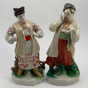 Set Of 2 Vintage Kyiv USSR Porcelain Figurines