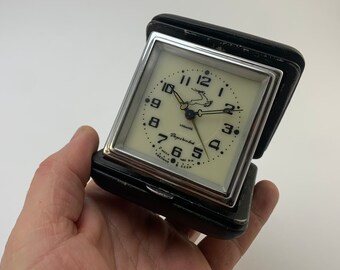 Vintage USSR Mechanical Travel Alarm Clock