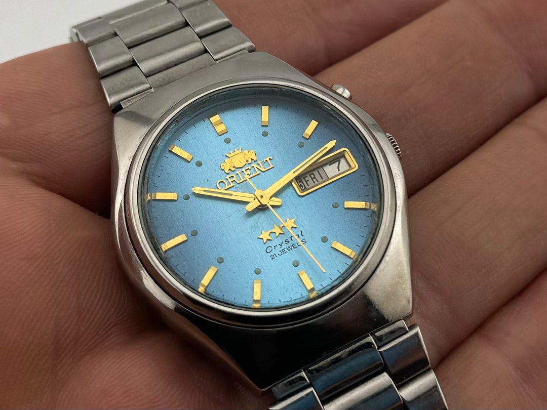 ORIENT Crystal Watch 21 JEWELS Automatic Day / Date Indicator