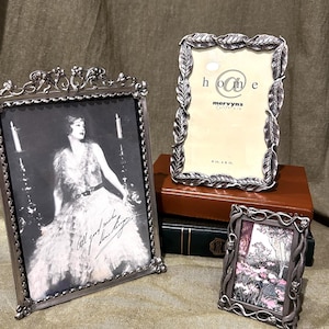 Vintage Silver Tone Metal Picture Frames – Set of 3