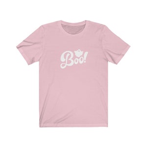 Boo Unisex Graphic Halloween Tee Pink