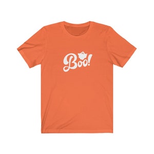 Boo Unisex Graphic Halloween Tee Orange