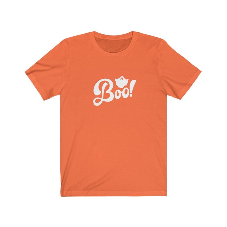 Boo Unisex Graphic Halloween Tee Orange