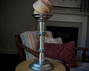 Vintage Askvoll Brug Norwegian Pewter Pricket Candle Holder – 10" Pillar Stand