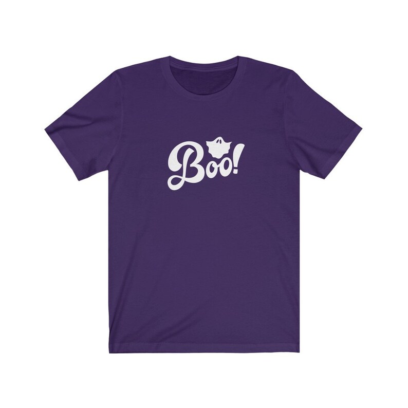 Boo Unisex Graphic Halloween Tee Team Purple