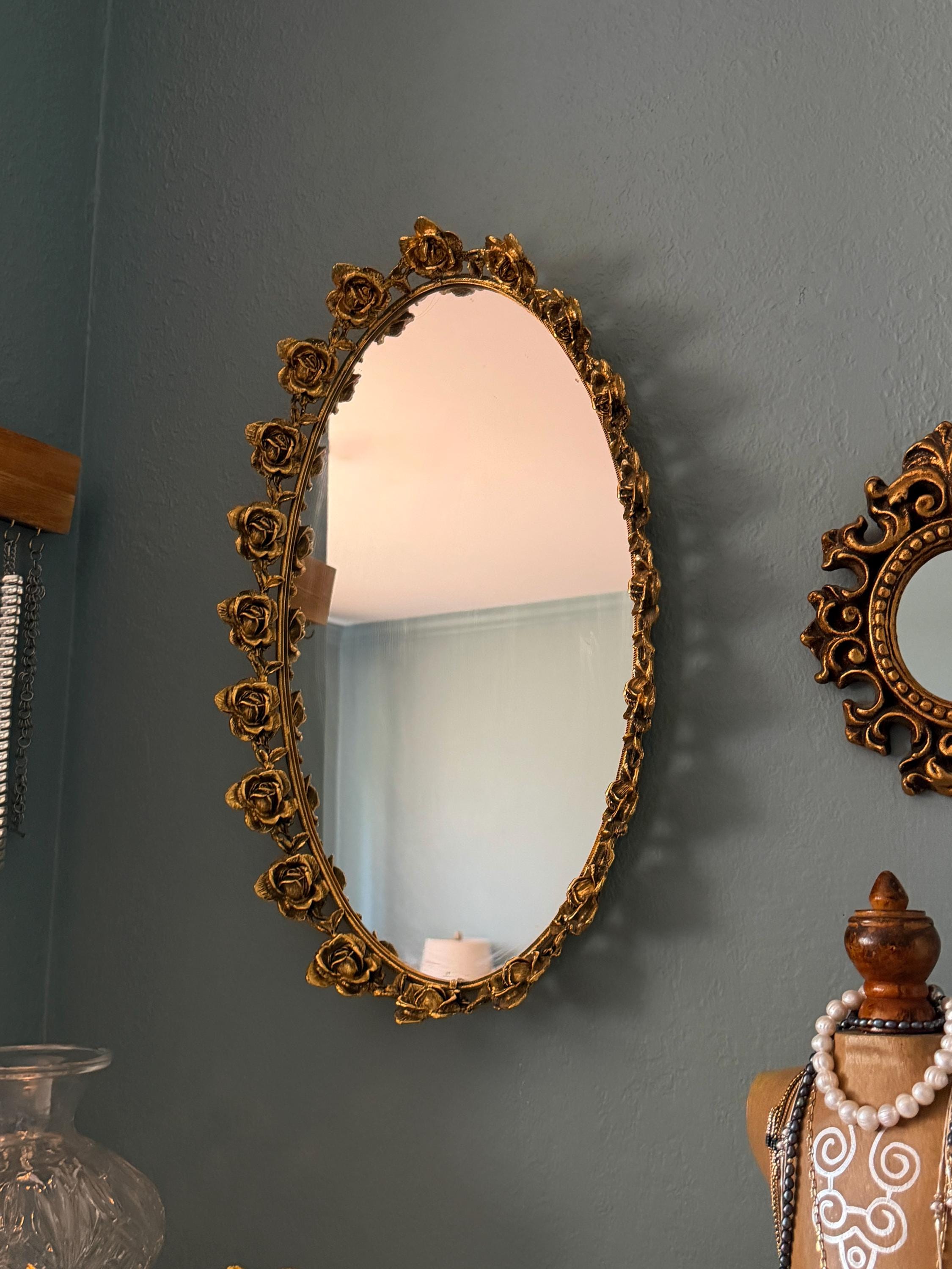 Antique Rose Gold Mirror - Etsy