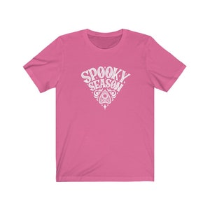 Spooky Season Unisex Graphic Halloween Tee Charity Pink