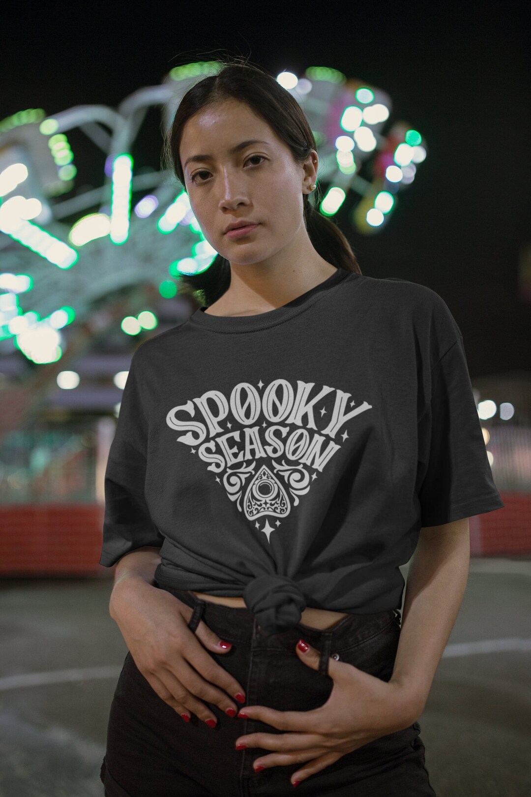 Spooky Season Halloween Print Oversized Tee main image 0