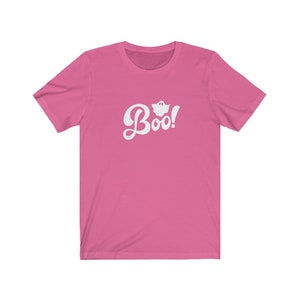 Boo Unisex Graphic Halloween Tee Charity Pink