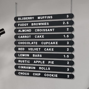 Hanging Menu Sign, Magnet Letter Board Cafe Wall Menu, Hanging Cafe Menu Display, Menu Display Hanging From Ceiling, Hanging Letter Board