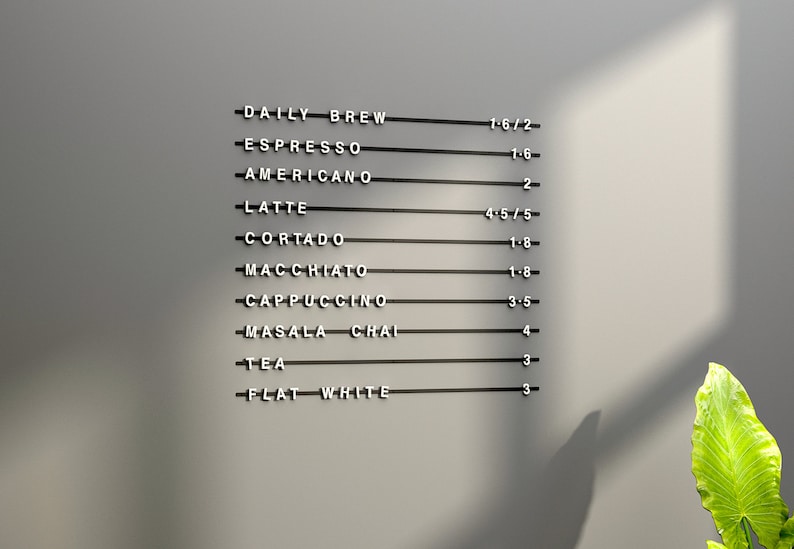 Letters Board Menu Board Cafe Menu Display Etsy UK