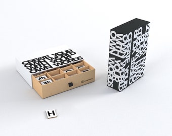 Letter Tiles Only, Extra Set of Letter Tiles with White Background and Black Text