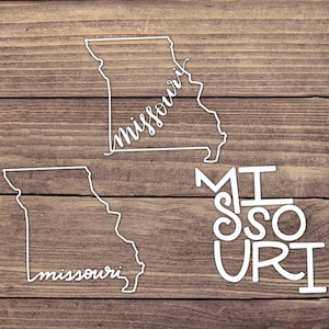 Missouri State Aufkleber - Mehrere Größen - Autoaufkleber, Autoaufkleber, Laptopaufkleber, Wasserflaschenaufkleber
