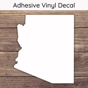 Arizona Silhouette Decal, Arizona Decal, Arizona Sticker, AZ Vinyl Decals, Arizona Bumper Sticker, State Stickers, Arizona State Decal