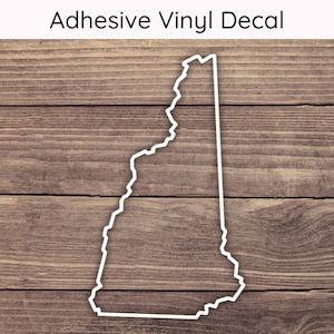 New Hampshire Outline Decal - Car Decal, Bumper Sticker, Laptop Sticker, Waterbottle Sticker