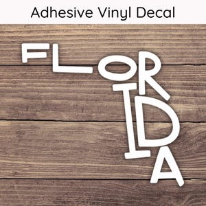 Florida State Decal Design 3, Florida Outline Sticker, Florida Decal, Florida Sticker, Florida Home Decal,  Home State Decal
