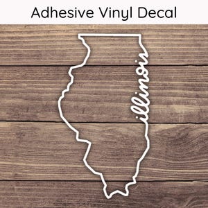 Illinois State Decal Design 2, Illinois Decal, Illinois Home Decal, Illinois Home Sticker, Illinois Sticker, Home State Decal