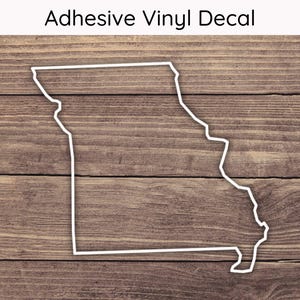 Missouri Umriss Aufkleber - Mehrere Größen - Autoaufkleber, Autoaufkleber, Laptopaufkleber, Wasserflaschenaufkleber