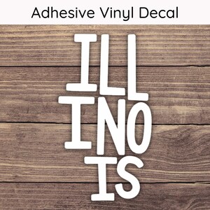 Illinois State Decal Design 3, Illinois Decal, Illinois Home Decal, Illinois Home Sticker, Illinois Sticker, Home State Decal