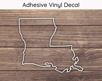 Louisiana Outline Decal - Multiple Sizes - Car Decal, Bumper Sticker, Laptop Sticker, Water Bottle Sticker