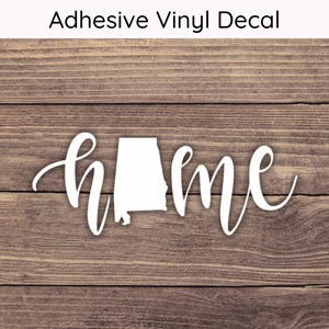Alabama Home State Decal Design 3, Alabama Decal, Bama Vinyl Decals, AL Bumper Sticker, State Stickers, Alabama Home Decal, Cute AL Sticker
