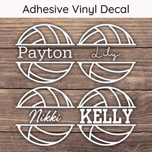 Aangepaste naamsticker volleybal, sticker volleybal, sticker volleybalteam, sport vinyl sticker, sticker volleybal speler, sticker volleybal
