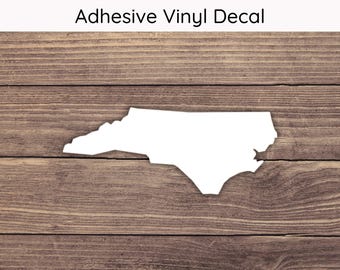 North Carolina Silhouette Decal - Multiple Sizes - Car Decal, Bumper Sticker, Laptop Sticker, Water Bottle Sticker