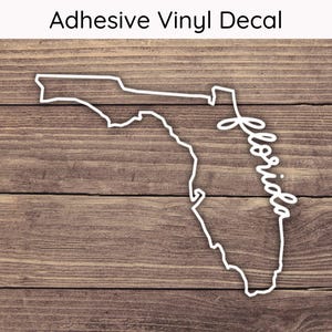 Design adesivo stato Florida 2, adesivo contorno Florida, adesivo Florida, adesivo Florida, adesivo casa Florida, adesivo stato di origine