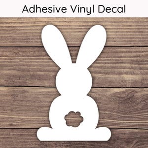 Bunny Decal, Bunny Sticker, Easter Decal, Easter Sticker, Cute Bunny Tail Decal, Simple Bunny Tail Sticker, Rabbit Decal, Rabbit Sticker
