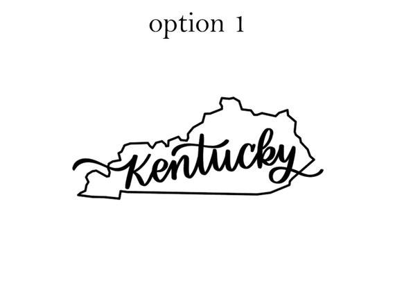 Kentucky State Outline Decal Sticker Louisville Lexington 