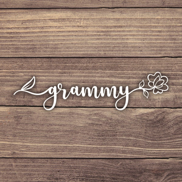 Grammy Flower Decal, Grammy Decal, Grammy Sticker, Flower Sticker, Cute Grammy Decal, Grandma Decal, Grandma Sticker, Cute Grammy Gift