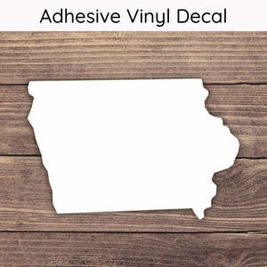 Iowa Silhouette Decal - Multiple Sizes - Car Decal, Bumper Sticker, Laptop Sticker, Water Bottle Sticker