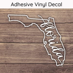 Florida State Decal Design 1, Florida Outline Sticker, Florida Decal, Florida Sticker, Florida Home Decal,  Home State Decal