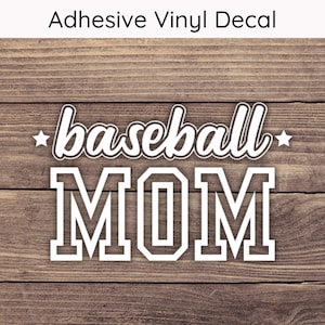 Baseball Mom Decal Design 4, Baseball Mom Sticker, Cute Baseball Mama Decal, Baseball Mama Sticker, Baseball Decal, Baseball Sticker