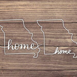 Missouri Home State Aufkleber - Mehrere Größen - Autoaufkleber, Autoaufkleber, Laptopaufkleber, Wasserflaschenaufkleber