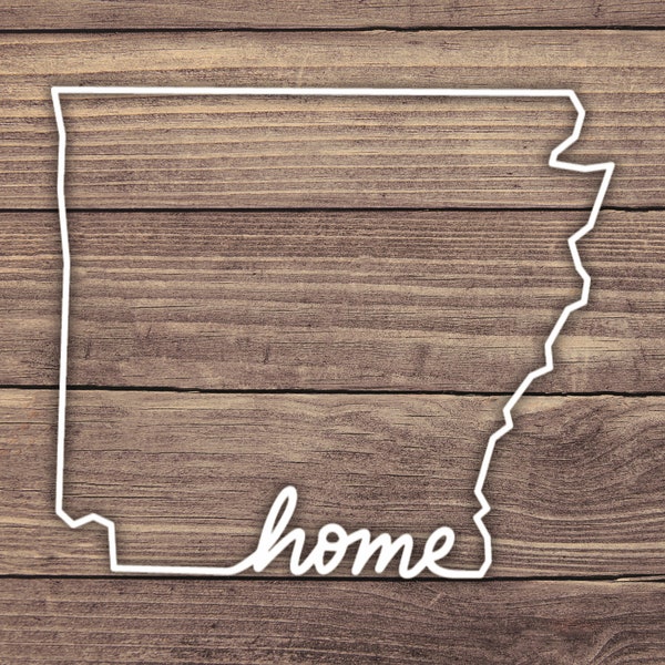 Arkansas Home State Decal Design 2, Arkansas Decal, Arkansas Sticker, AR Vinyl Decals, Arkansas Bumper Sticker, Arkansas State Decal