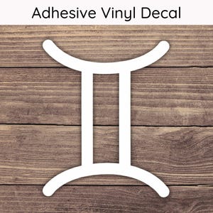 Gemini Zodiac Sign Decal Design 3, Gemini Decal, Gemini Sticker, Zodiac Decal, Zodiac Sticker, Astrology Decal, Astrology Sticker