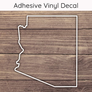 Arizona Outline Decal, Arizona Decal, Arizona Sticker, AZ Vinyl Decals, Arizona Bumper Sticker, State Stickers, Arizona State Decal